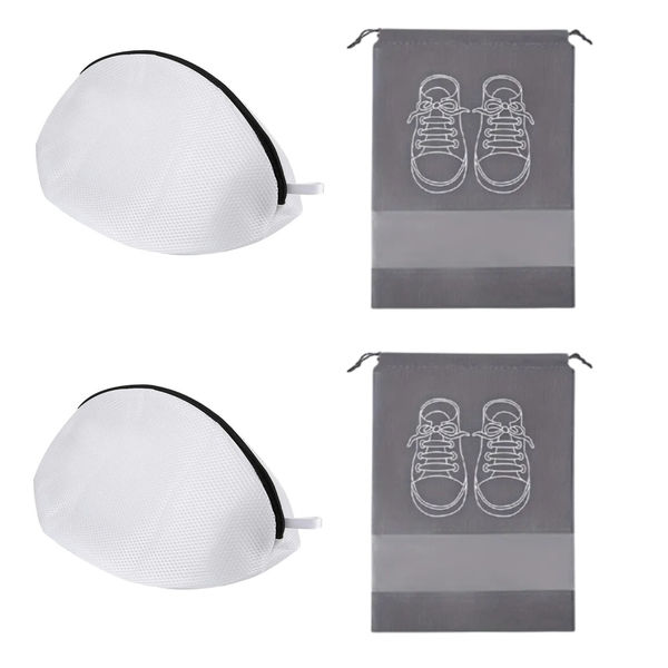 Shoe Mesh Wash Bags and Drawstring Shoe Travel Bags