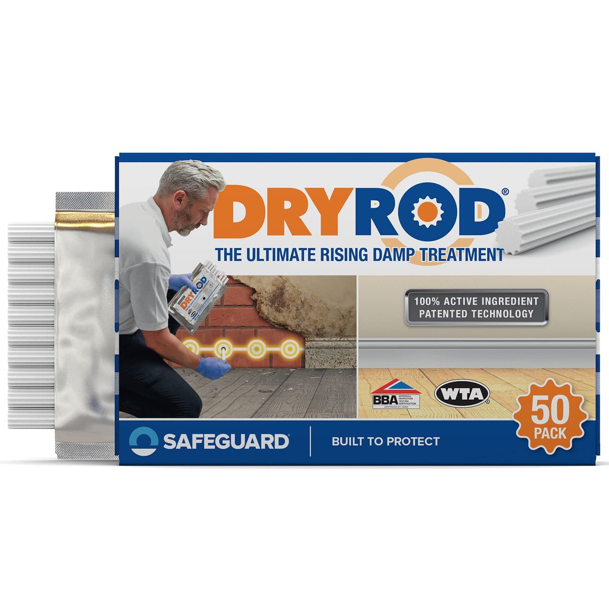 Dryrod Damp Proofing Rods DPC Kit Rising Damp Treatment (12m) | Buy