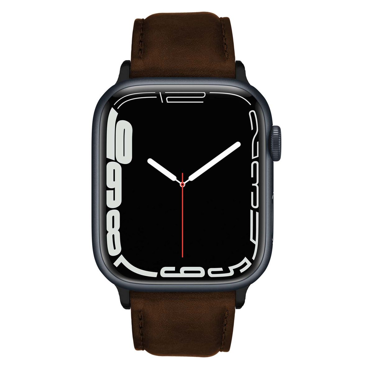 Premium Leather Strap for Black/Midnight 45mm Apple Watch Series 7