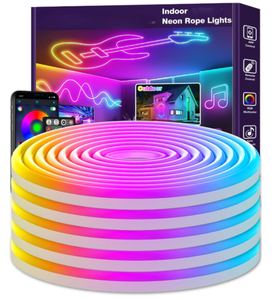 SamMag Biz Neon Rope Lights, Flexible Led Rope Lights Control (10m)