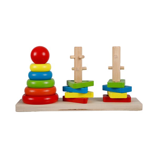 Educational Wooden Stacking Shape Sorter Toy
