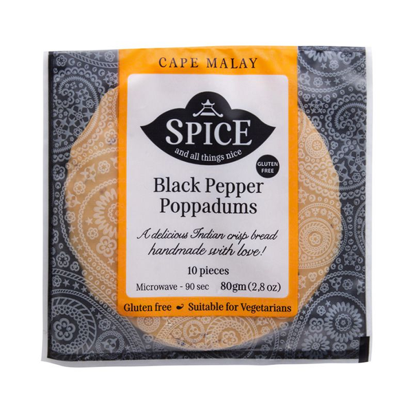 Spice &amp; All Thing Nice - Black Pepper Poppadums 10's 80g