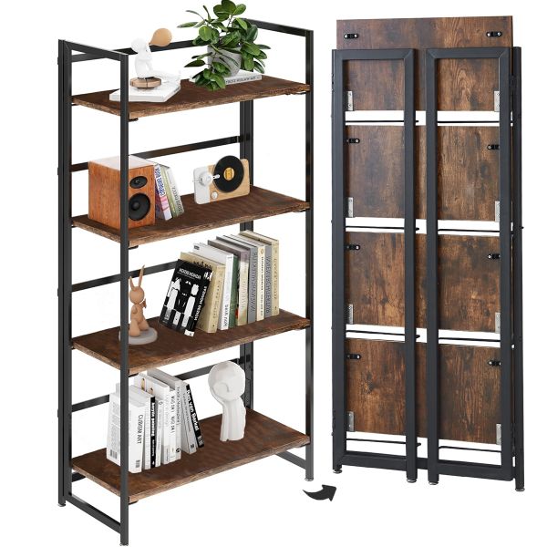 Storage Shelves Foldable Bookshelf Rack Organize image