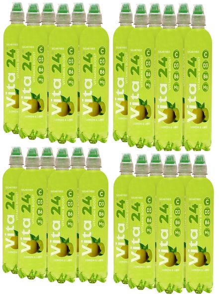 Vita24 Vitamin Boost Lemon &amp; Lime Drink 500ml x 24