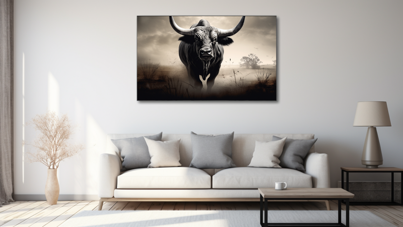 Canvas Wall Art - Brahman Bull Creative Abstract - MT0368