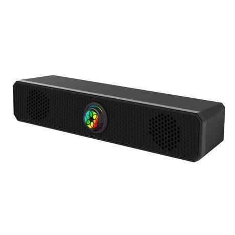 Bluetooth Stereo Bar Speaker HiFi Stereo, RGB Light, AUX & USB Input - Black Image