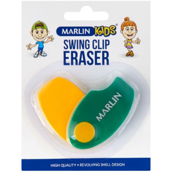 Marlin Kids Swing Clip Eraser x 3