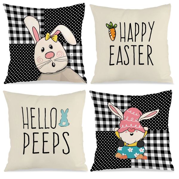 Rustic Easter Throw Pillow Covers, 45x45cm