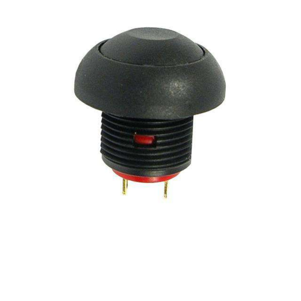 PBR171BTLE0 Momentary Push Button Switch, Black, SPST, IP67, Ø17.5mm