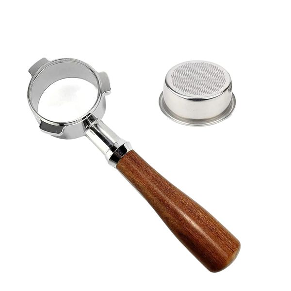 Pruchef - 54mm Stainless Steel Bottomless Portafilter with Filter Basket