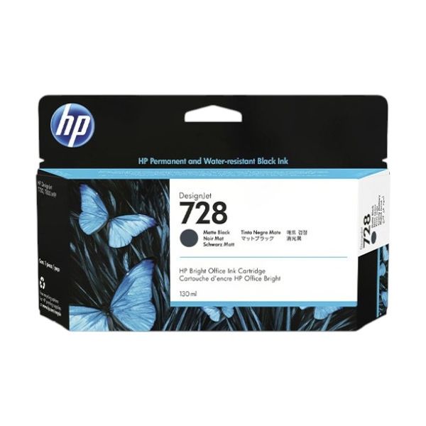 HP 728 Ink 130ml Matte Black for DesignJet T730 and T830