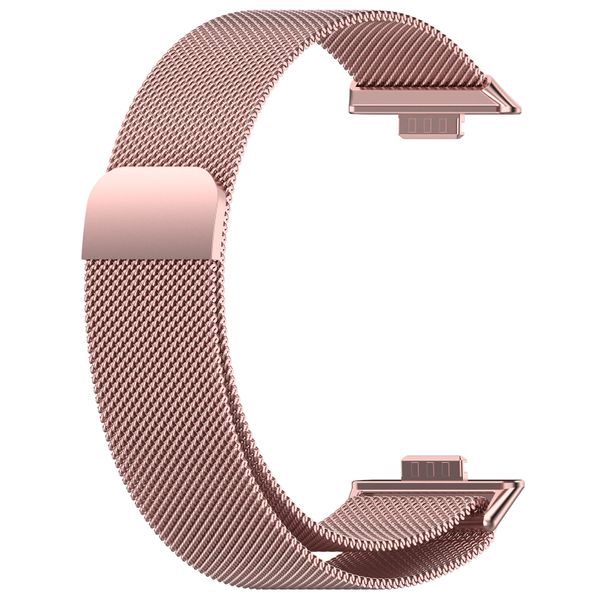 Milanese Strap Compatible with Huawei Watch Fit 3/4/4 Pro - Rose Pink