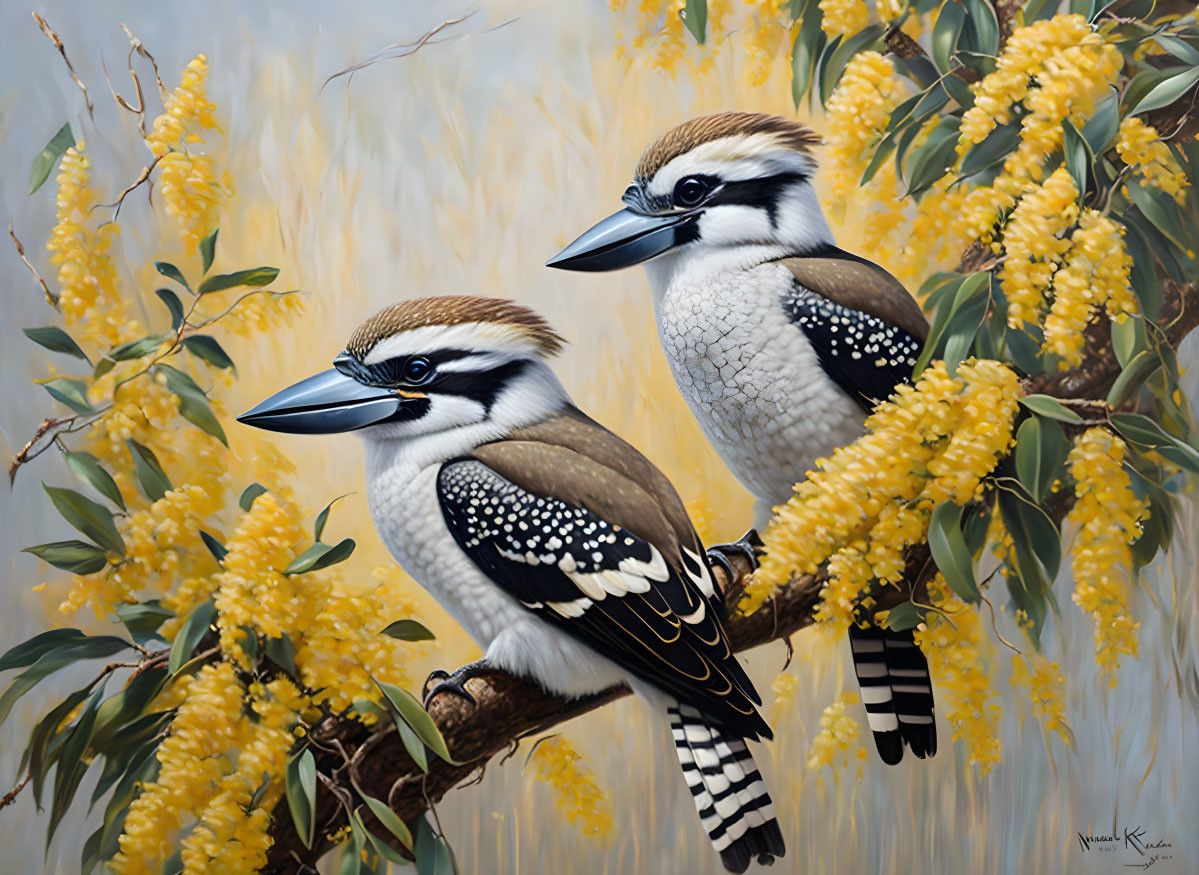 Canvas Wall Art - Kookaburras Artwork