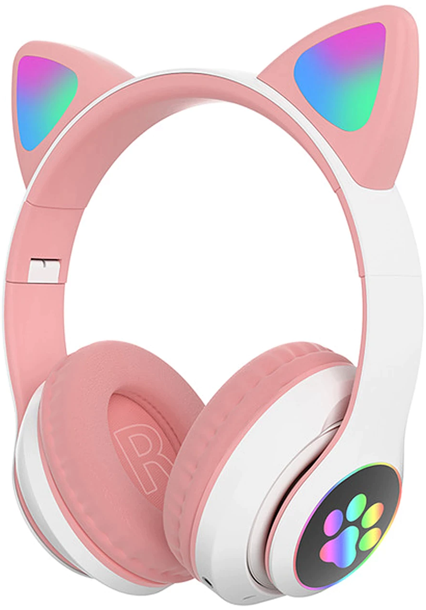 Wireless Cat Multi Purpose Gaming Headset With Lights Pink Buy