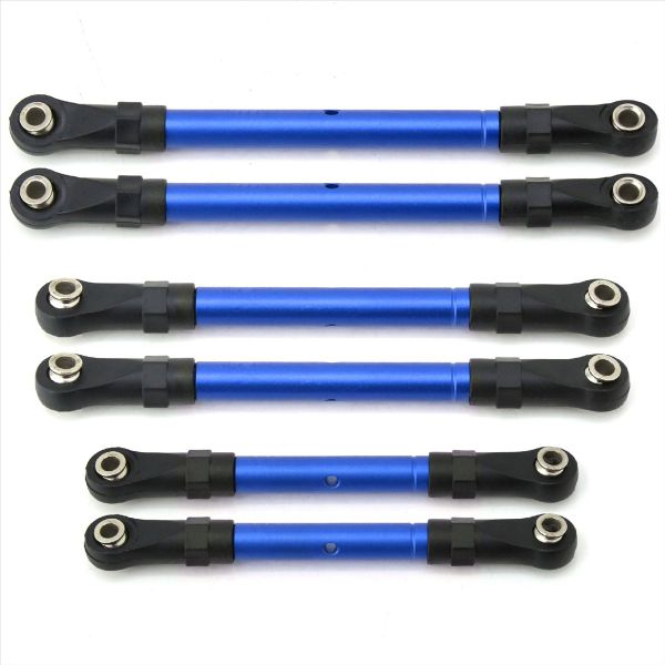 Pull Rod Link Tie Rod Steering Rod for Traxxas Hoss 4Wd Rc Car Black