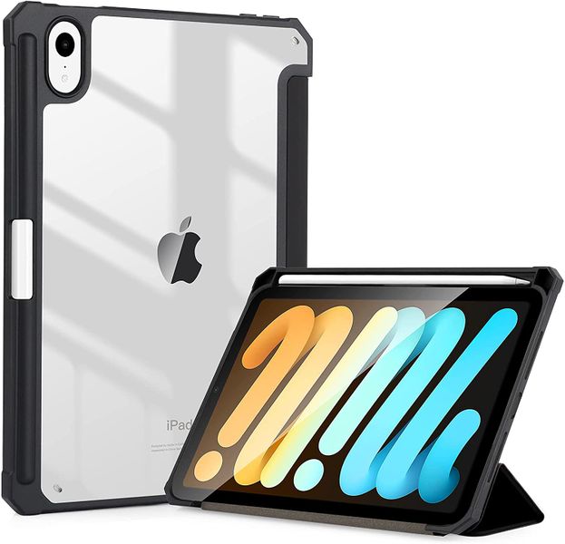 Tuff-Luv Folio Smart Case &amp; Pen Holder for Apple iPad Mini 6 - Black