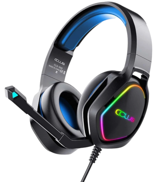 COLUSI - RGB Lighting Headset With Omni-Directional Microphone - Black