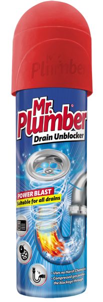 Shield Mr Plumber Drain Unblocker Power Blast Aerosol 180ml
