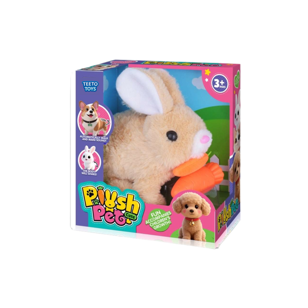 Interactive Plush Rabbit Toy - Walking &amp; Sound Electronic Pet for Kids