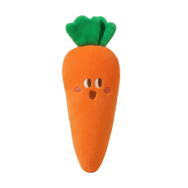 Cartoon Design Plush Carrot Baby Toy - Orange &amp; Green
