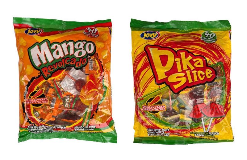 Jovy Mexican Candy - Spiced Watermelon and Mango Lollipops - 4 x 600g packs