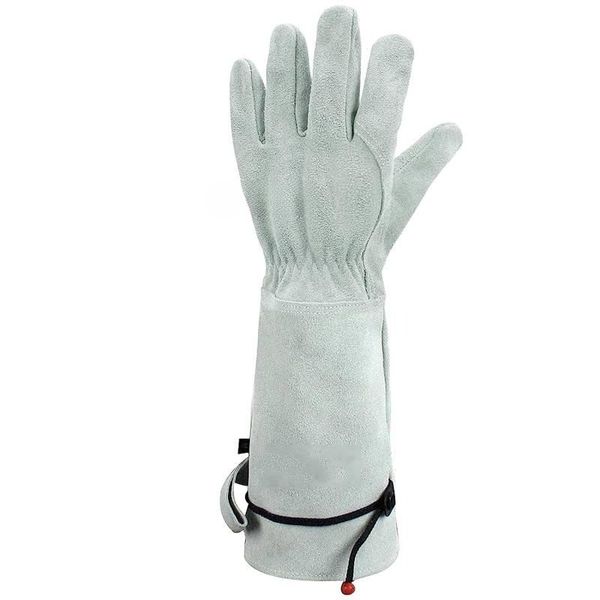 Leather Long Gardening Gloves, Thorn Proof For Garden Construction