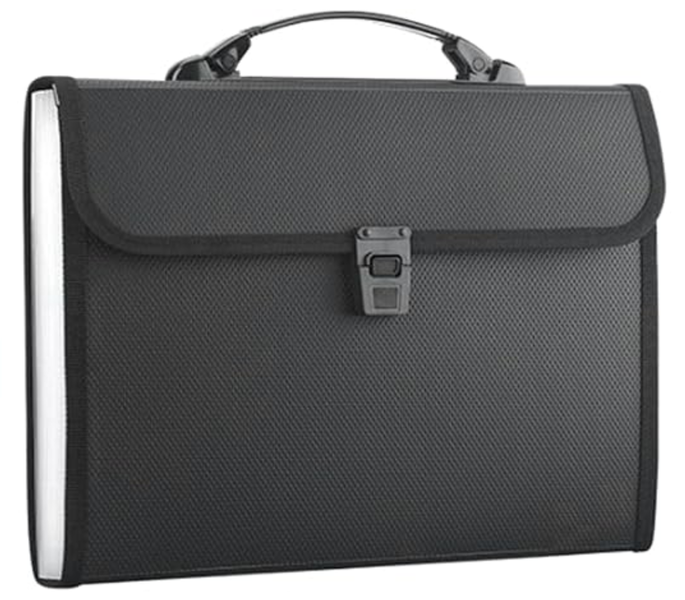 13 Pockets Expanding File Organizer, A4 Filing Box File Folders with Handle