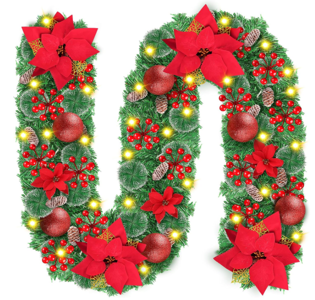 Christmas Garland Decoration Artificial Plant Rattan
