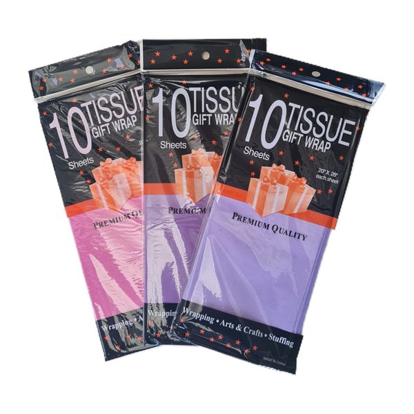 3 Color Tissue Paper Florist Wrap Florist Party Wedding School 30 PCS