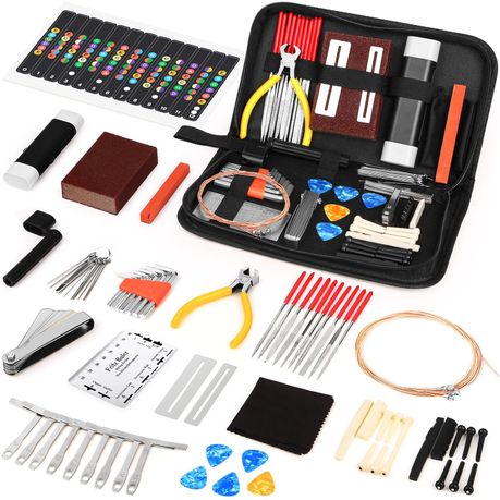 72Pcs Guitar Tool kit Portable Repairing Maintenance Ukulele Electric Bass Image