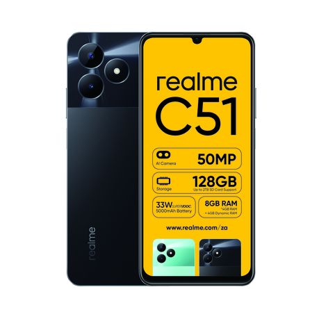 459px x 459px - Realme C51 128GB LTE Dual Sim - Carbon Black | Shop Today. Get it Tomorrow!  | takealot.com