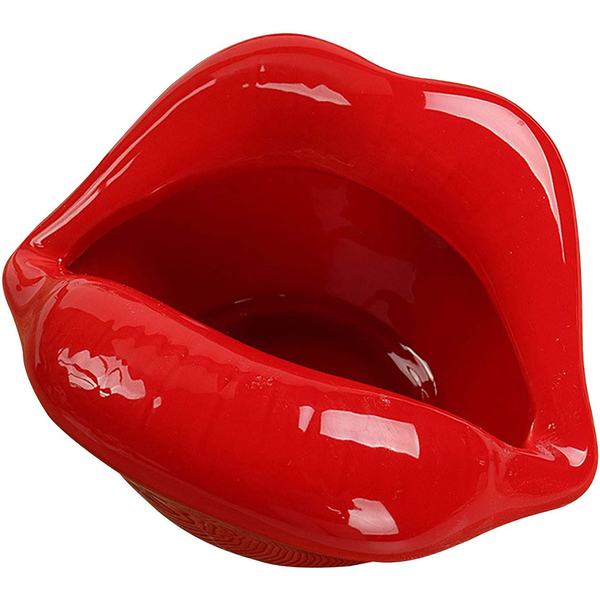 Ceramic Cigarette Ashtrays with Lips Style Fashion Home Decorations