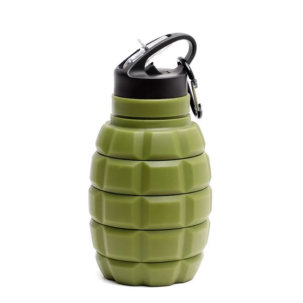 Travel Water Grenade Collapsible Water Bottle For Camping Hiking Gym
