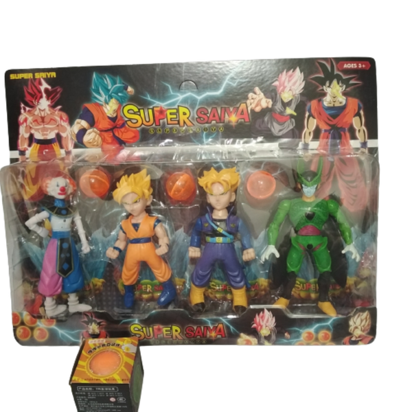 14 cm Super Saiya Dragon Ball Z Toys With Tofu Ball