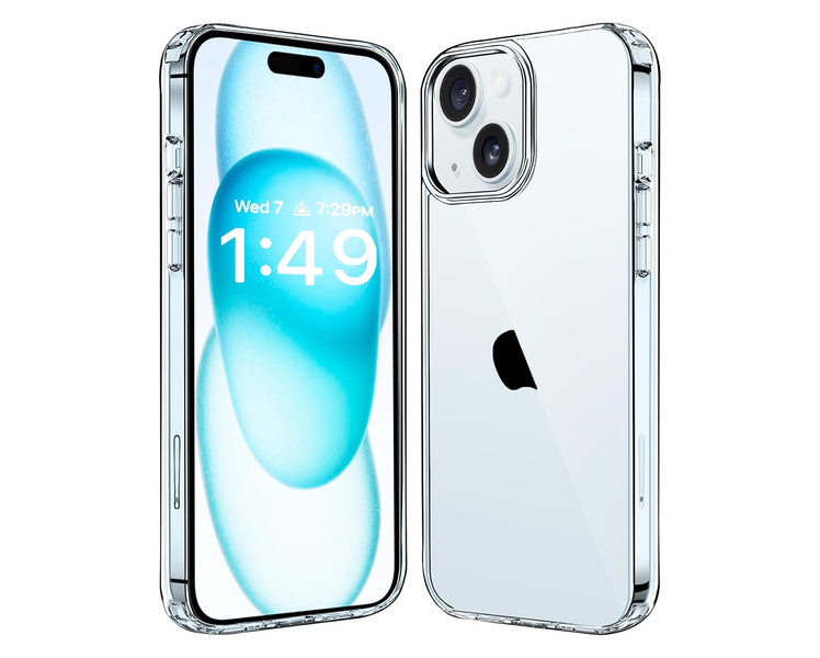 Clear Case Slim TPU Shockproof Cover Compatible with iPhone 15 Plus