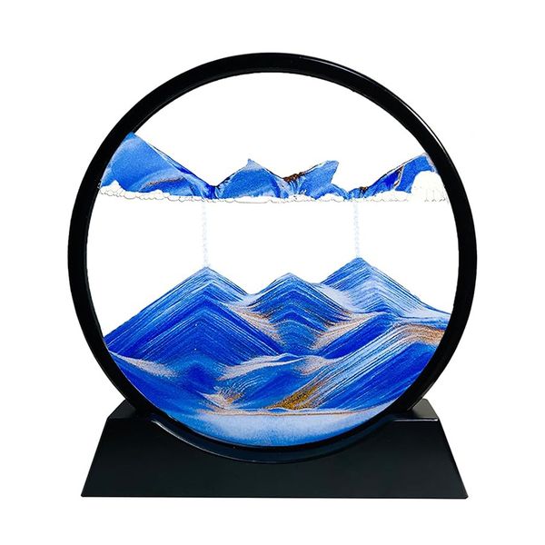7 inch 3D Deep Sea Moving Sand Art Desktop Decoration
