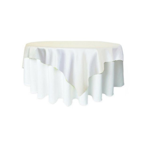White Satin Table Overlay