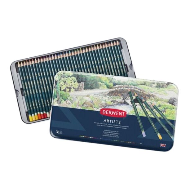 Derwent Art Assorted Pencils - Tin of 36 - 32096