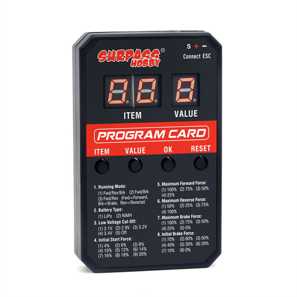 Surpass Hobby V2 Led Program Card For Esc Speed Controller Rc Car