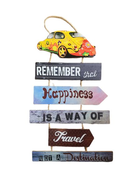 Beetle Happiness is Travel - Home Decor Wall Art