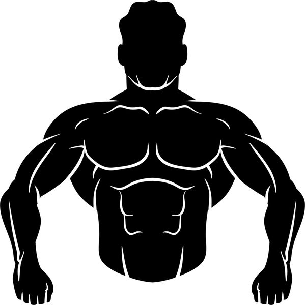 Vinyl Sticker Bodybuilder 4 Decal; Art - Decor