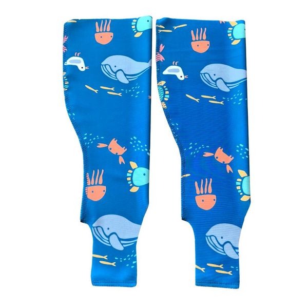 Hockey Shin Liners with Sea Print