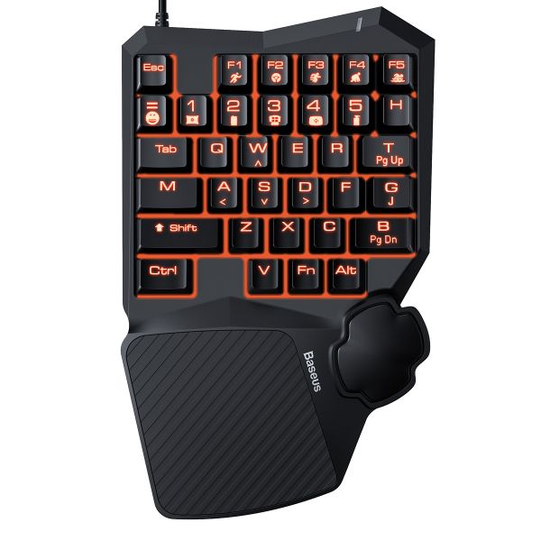 Baseus Gamo One-Handed Mechanical Click Anti-Skid Gaming Keyboard - Black