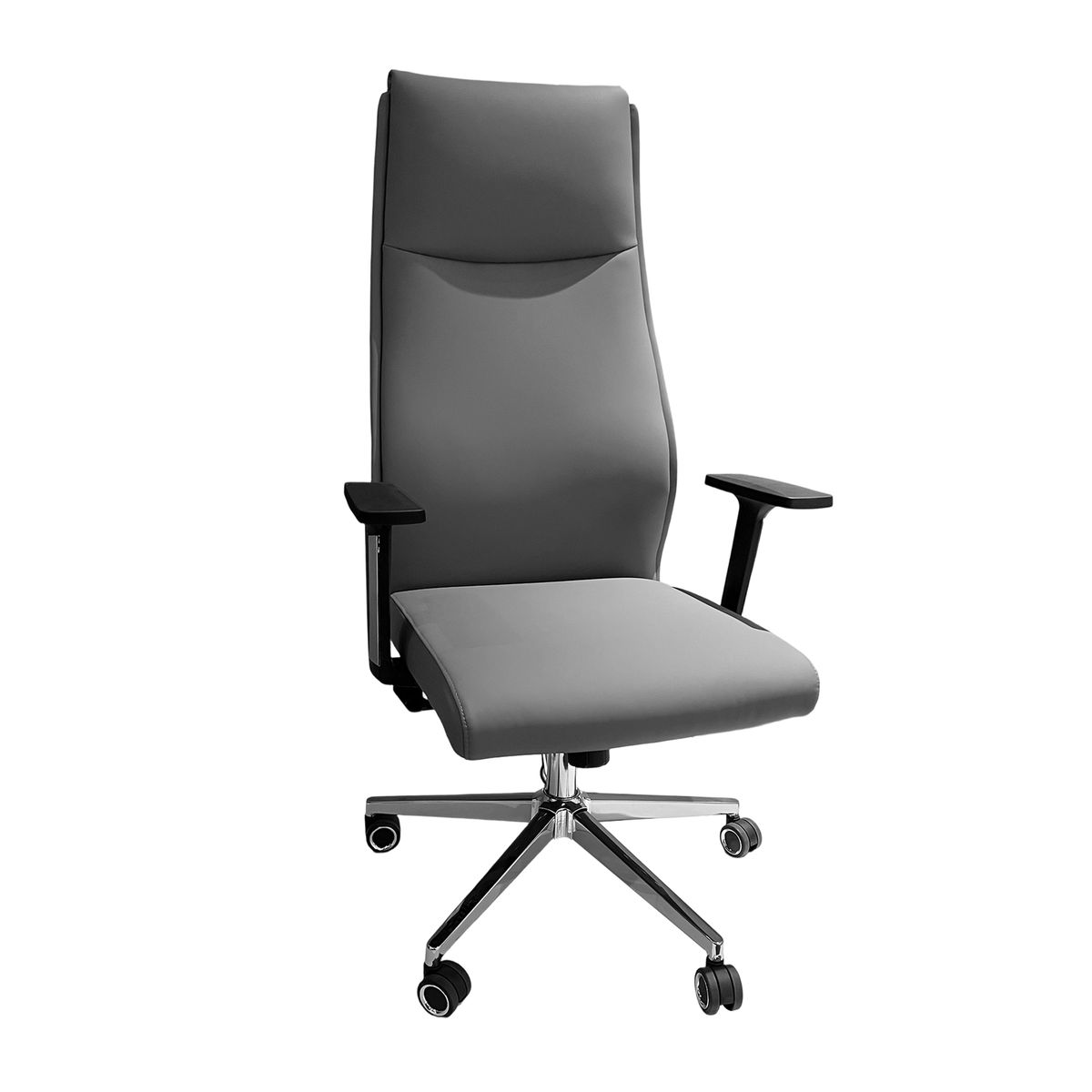 Mix Box Ergonomic Leather Office Chair-Grey