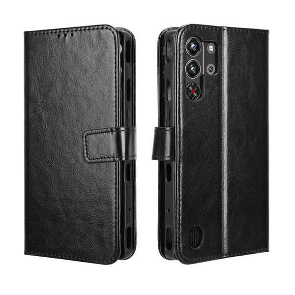 Crazy Horse Pattern Leather Protective Case For Nubia Red Magic 10 Pro Plus
