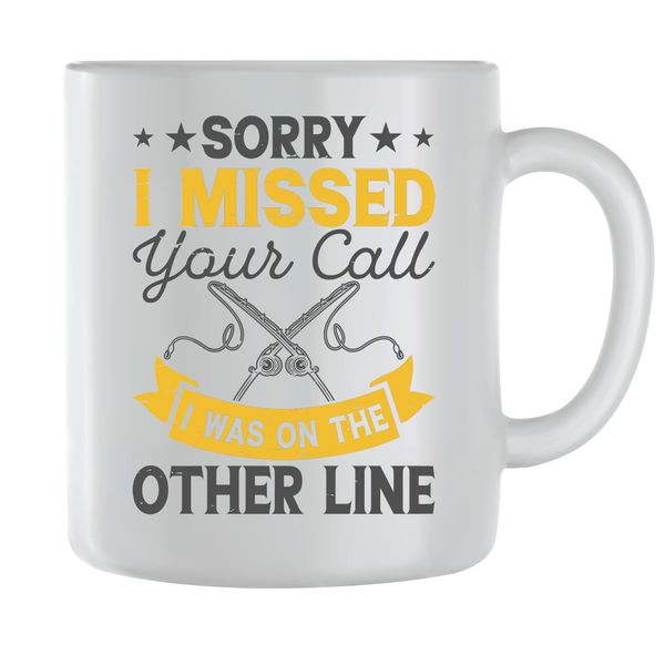 Sorry Coffee Mugs for Men Women Trendy Fishing Lover Graphic Cup Present196