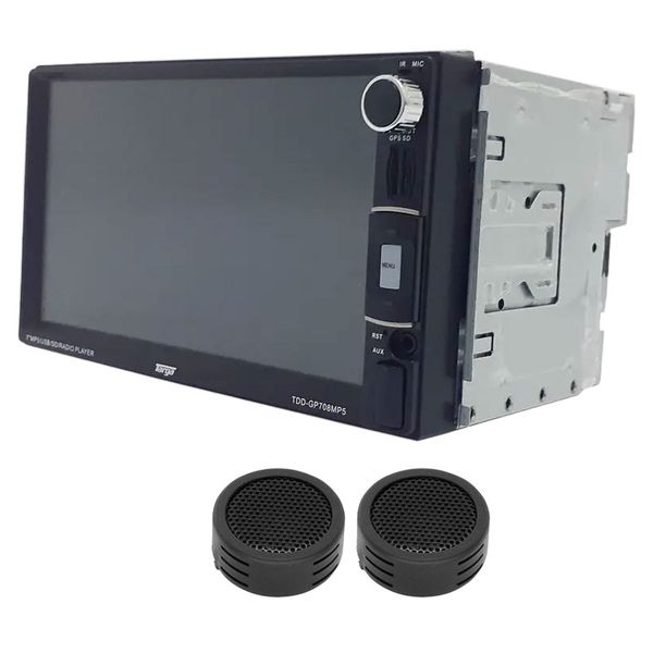 Targa MP5 Double Din Media Player With Bluetooth &amp; GPS &amp; Evo Tweeters