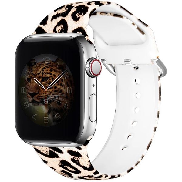Leopard Print Silicone Apple Watch Strap - 42/44/45mm