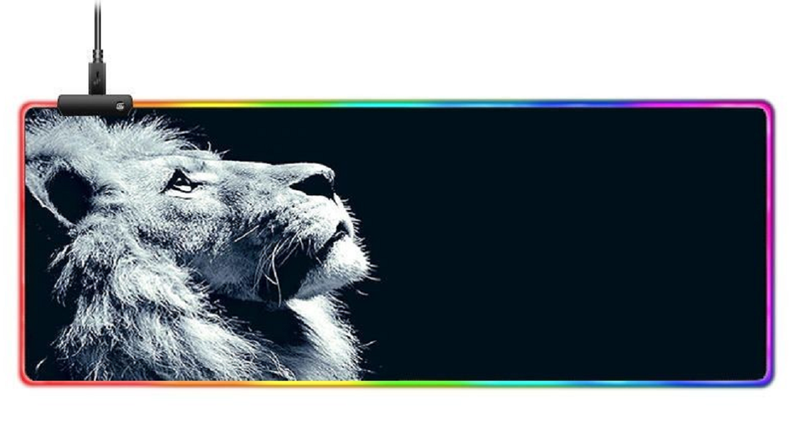 Large Durable RGB Gaming Mouse Pad Microfiber Surface/ Non-Slip Rubber Base