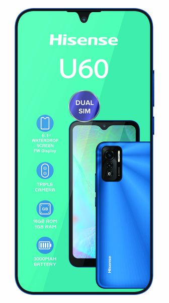 Hisense U60 Dual SIM LTE Smart Phone 16GB - Blue